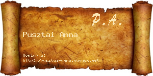 Pusztai Anna névjegykártya